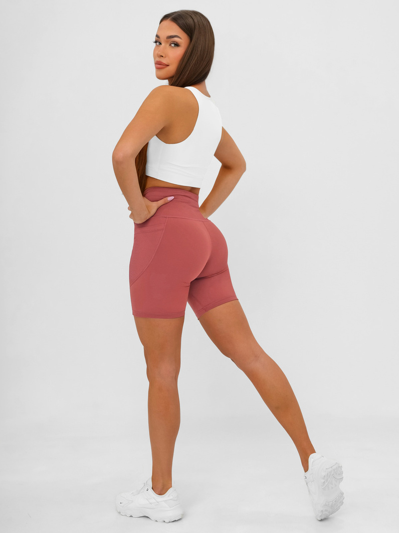 Kratke bordo ženske pajkice OZONEE JS/XY24026S