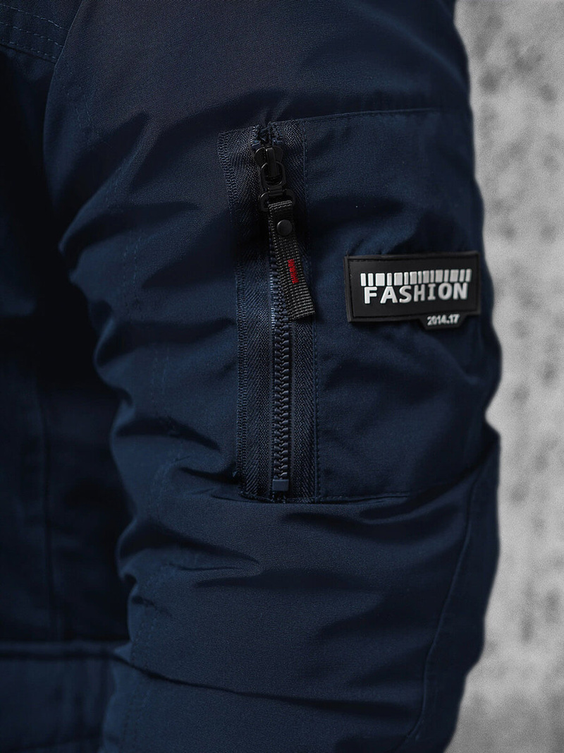 Moška zimska jakna mornarsko modri OZONEE JS/5M718/215