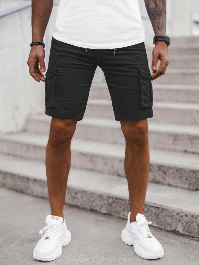 Moške Kratke Hlače Chino Črne OZONEE T/BB70010/1