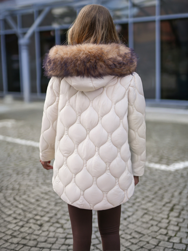 Ženska jakna ecru OZONEE JS/5M3226/62B