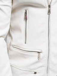 Moška usnjena jakna bela OZONEE O/88121