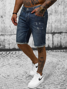 Moške Kratke Jeans Hlače Mornarsko Modre OZONEE O/242001