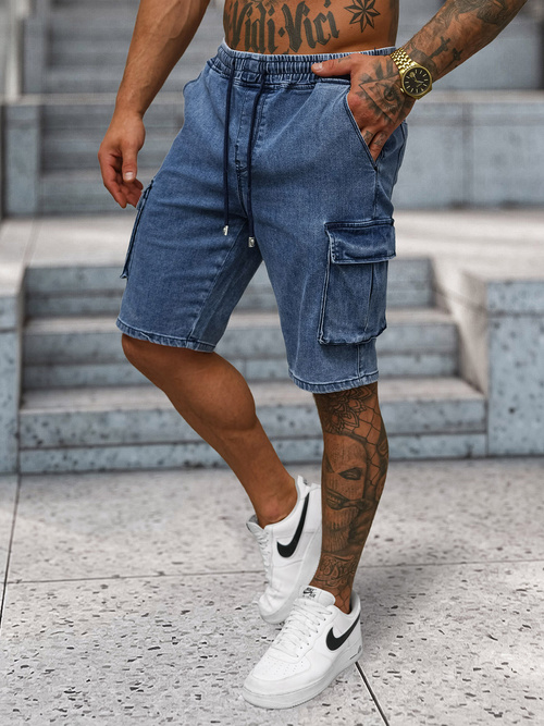 Moške Kratke Jeans Hlače Modre OZONEE NB/MP0313B