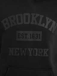 Moška jopa s kapuco črna OZONEE JS/8B1969/3