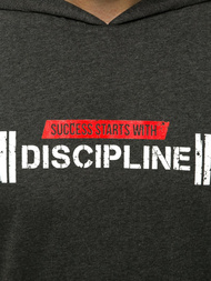 Moška majica brez rokavov grafitna OZONEE MACH/M1211