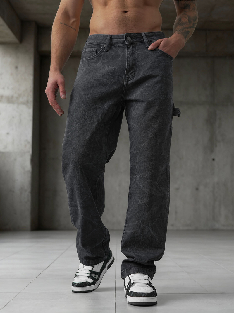 Moške kavbojke grafitne OZONEE O/KK2828/5