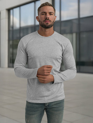 Moška majica z dolgimi rokavi siva OZONEE JS/DB71/2