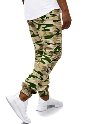 Moške hlače jogger bež OZONEE A/404