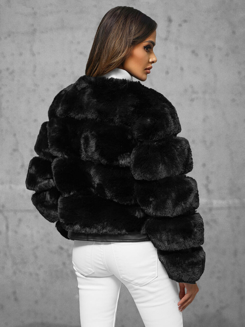 Ženska jakna črna OZONEE JS/11Z8080