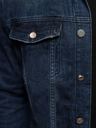 Moška jeans jakna šerpa mornarsko modra OZONEE NB/MJ517BSZ