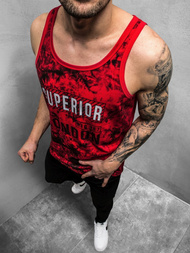 Moška majica brez rokavov rdeča OZONEE JS/SS11037Z