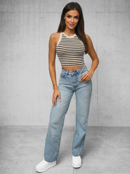 Ženski brezrokavnik bež/črna OZONEE O/JK6557