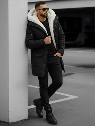 Moška zimska jakna črna OZONEE JS/5M120/392Z