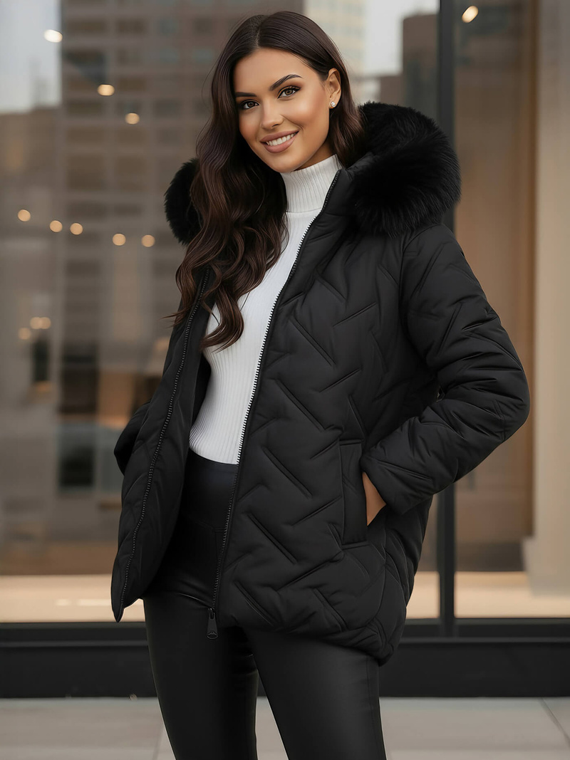 Ženska jakna črna OZONEE JS/16M9296/392Z