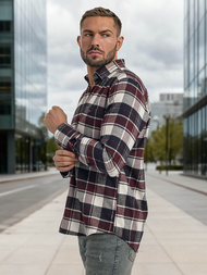 Elegantna moška srajca bordo OZONEE V/V174