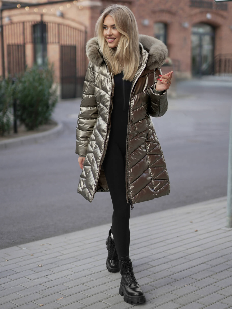 Ženska jakna zlato OZONEE JS/16M9100/403Z