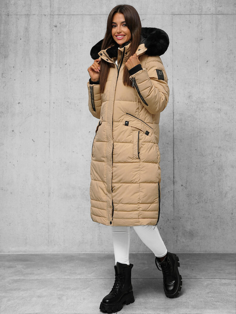 Ženska jakna bež OZONEE O/W377