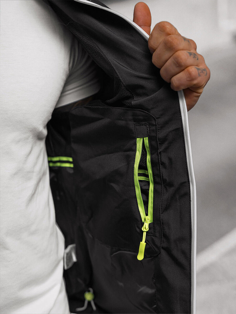 Moška softshell jakna s kapuco črna OZONEE JS/5M3105/392Z