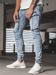 Moške kavbojke jogger svetlo-modre OZONEE G/1067