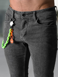 Moške kavbojke grafitne OZONEE NB/MP0191G