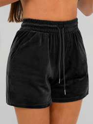 Ženski trenirka iz velurja črna OZONEE JS/35C1616/3