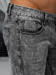 Moške kavbojke Črne OZONEE NB/MP0069NZ