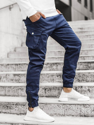 Moške hlače jogger mornarsko modre OZONEE A/705