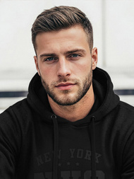 Moška jopa s kapuco črna OZONEE JS/8B1971/3