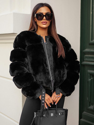 Ženska jakna črna OZONEE JS/11Z8080Z