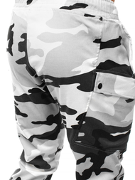 Moške hlače chino jogger črno-bele OZONEE O/11103