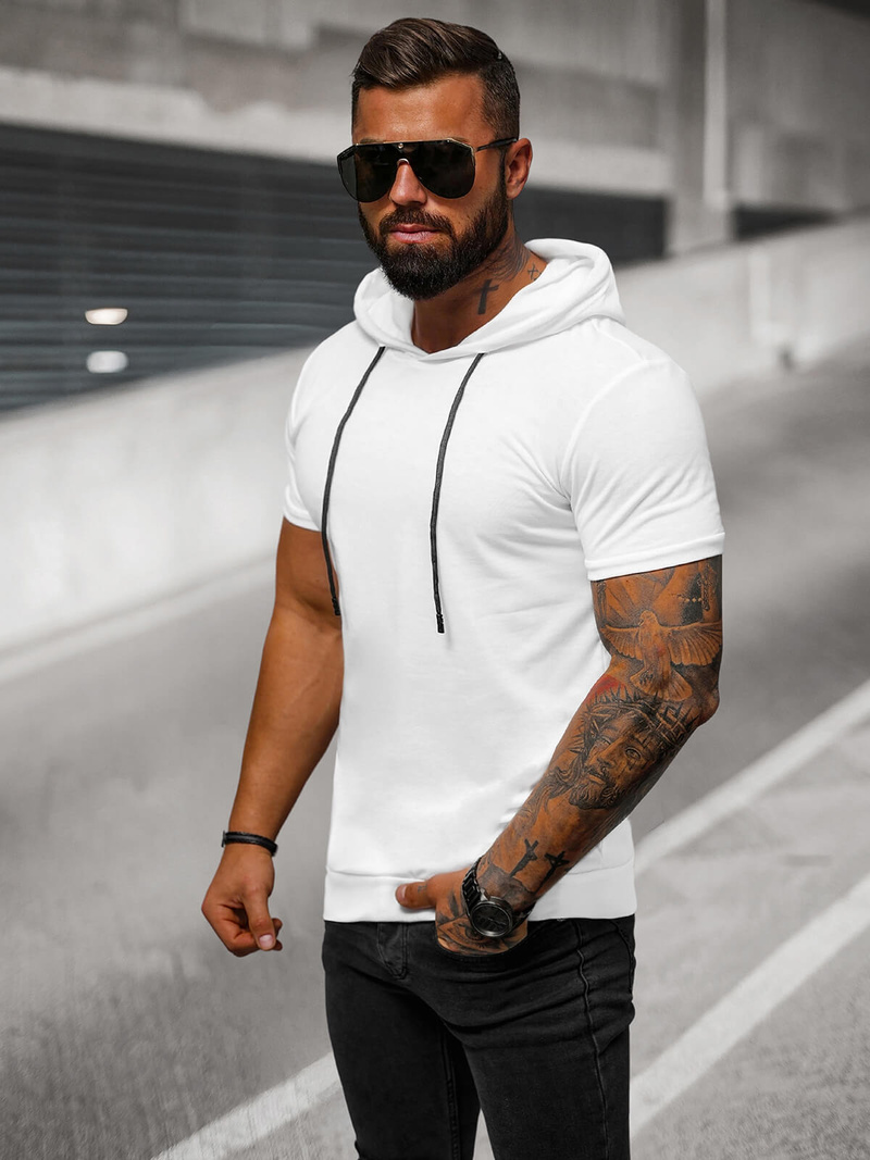 Moška navadna majica beli OZONEE JS/8T955/1