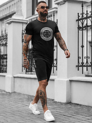 Moška Trenirka Črno-Srebrna OZONEE O/HM788Z