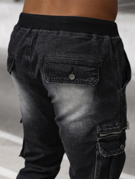 Moške kavbojke jogger črne OZONEE NB/MP0108N