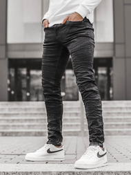 Moške kavbojke jogger črne OZONEE V/1976