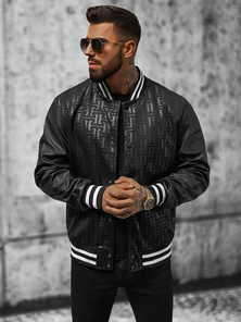 Moška prehodna bomber jakna črna OZONEE O/3A172