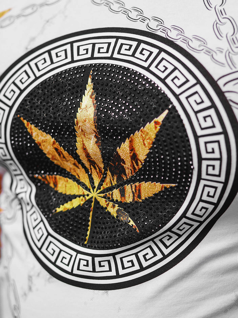 Moška trenirka belo-črna OZONEE O/HM757Z