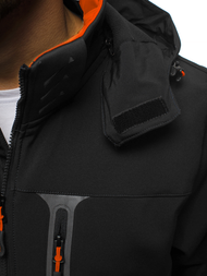 Moška softshell jakna črno-oranžna OZONEE GE/12262