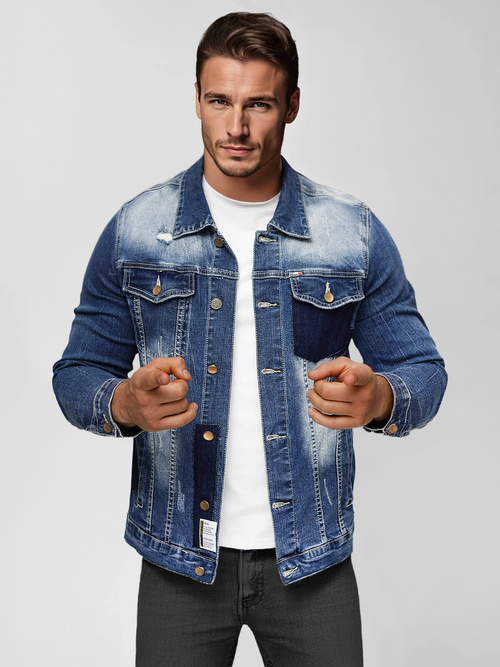 Moška jeans jakna modra OZONEE NB/MJ536BZ