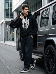 Moška jopa s kapuco črna OZONEE JS/65B3909/3Z