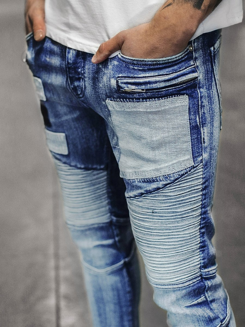 Moške kavbojke jogger modre OZONEE O/B4925