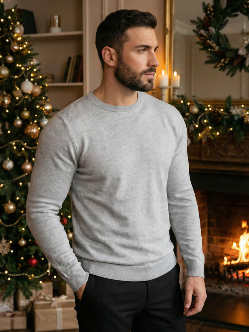 Moški pulover siva OZONEE NB/MMB602/2Z