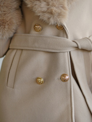 Ženski plašč ecru OZONEE JS/61M8509/280