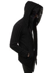 Moška jopa s kapuco črna OZONEE MACH/2138