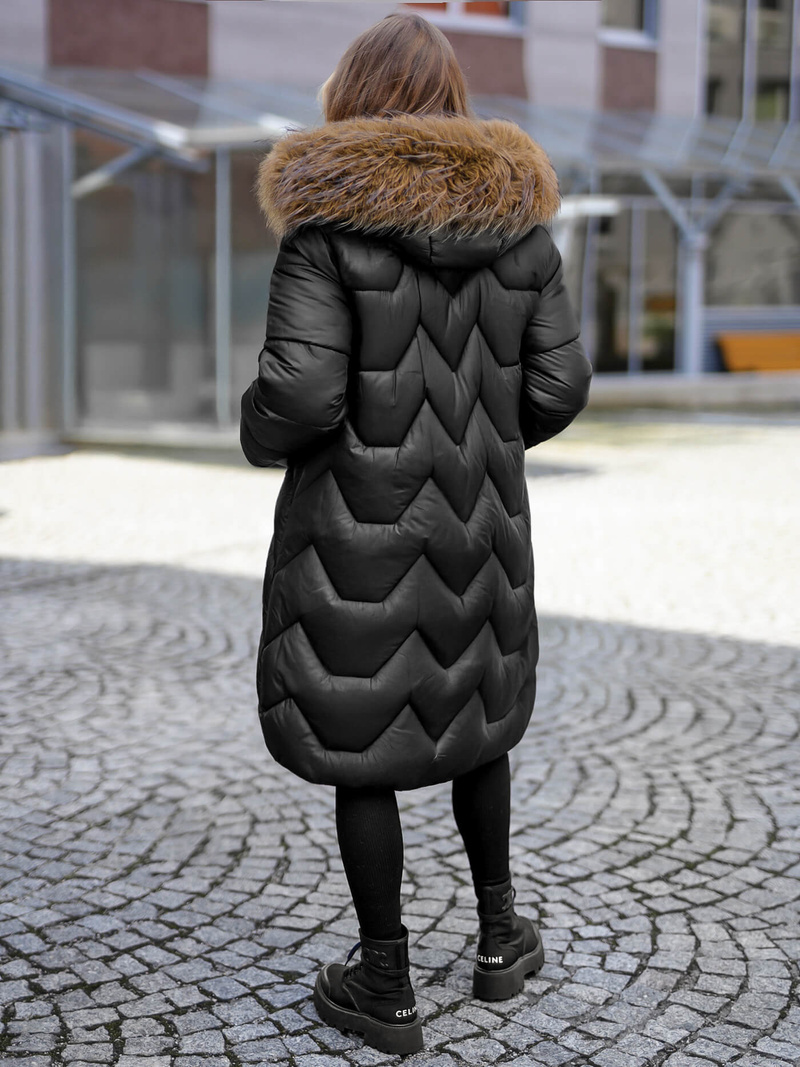 Ženska zimska jakna črna OZONEE O/5M3229/392