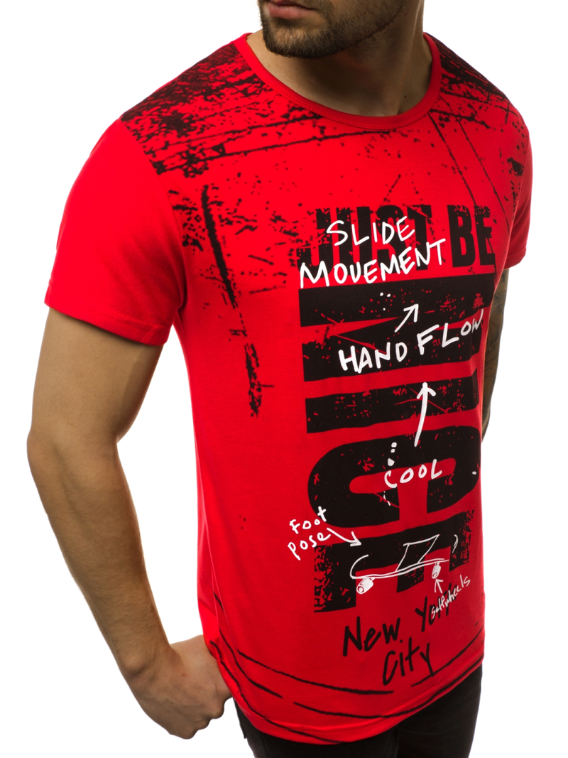 Moška majica rdeča OZONEE JS/KS1983