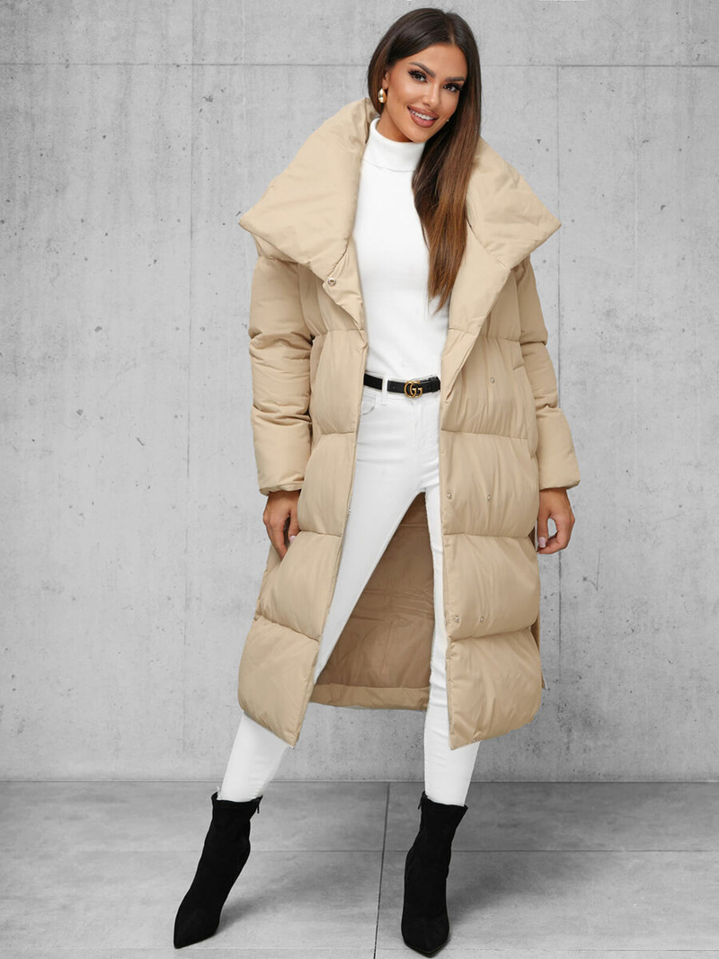 Ženska zimska jakna bež OZONEE JS/M737/62Z