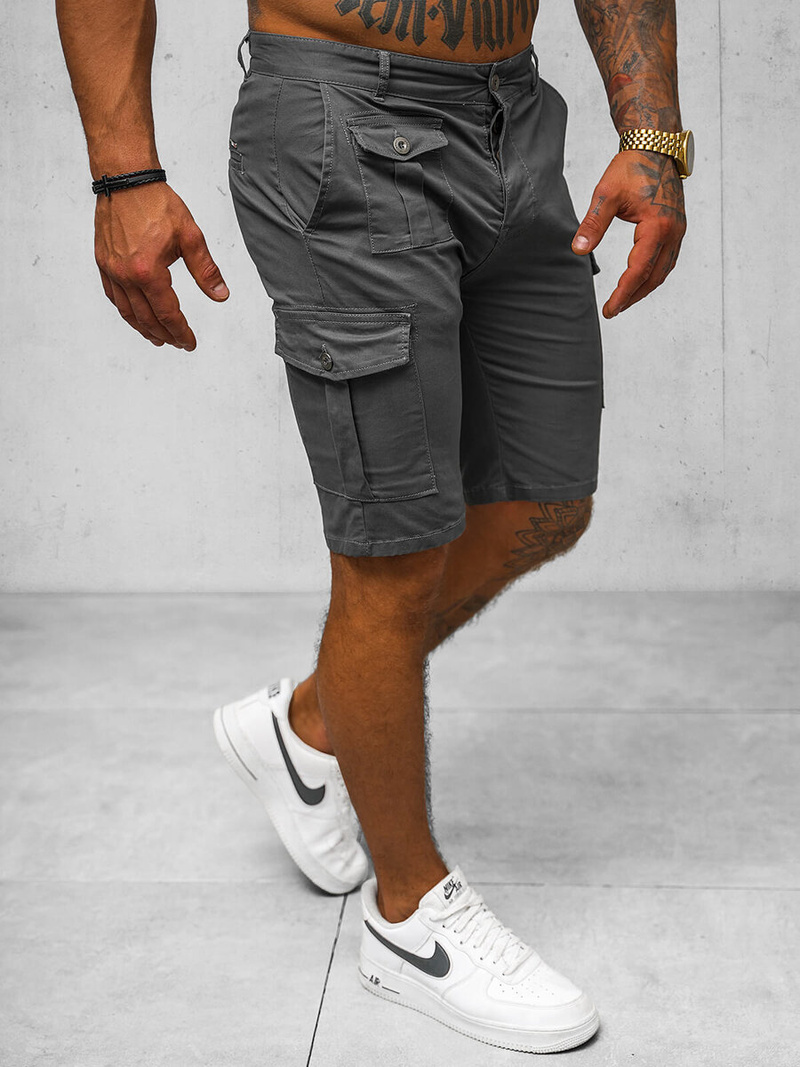 Moške Kratke Hlače Chino Grafitne OZONEE NB/MP0188GS