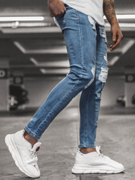 Moške kavbojke jogger modre OZONEE DP/543