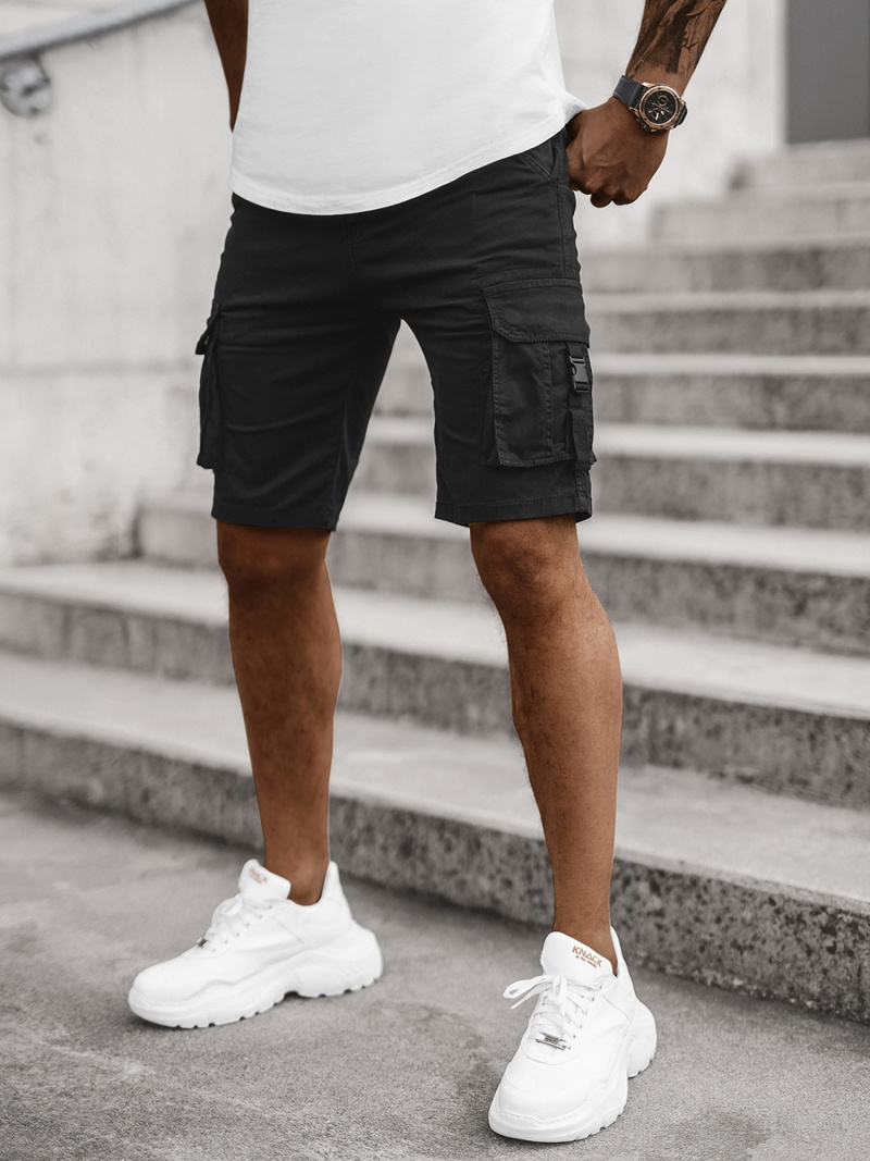 Moške Kratke Hlače Chino Črne OZONEE T/BB70009/1