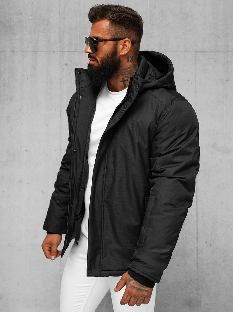 Moška zimska jakna črna OZONEE JS/91M9906/392Z